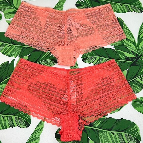 Victoria’s Secret Shortie Lace Underwear Panties Set of 2 NWT - Picture 1 of 9